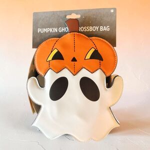 Pumpkin and Ghost Crossbody Bag Purse Halloween Zip Close New